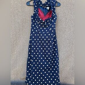 Lindy Bop dot dress Vanessa 50's Cute Polka Dot Wiggle Dress Sz S